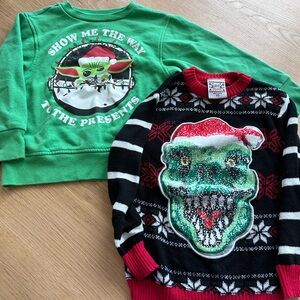 Boys Holiday sweater & sweatshirt bundle - XS (4/5)